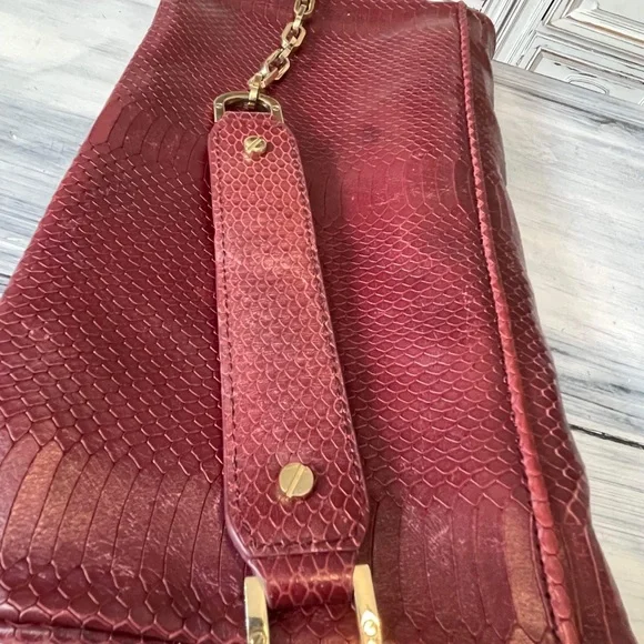 Tory Burch Reva Python Clutch - Picture 11 of 14